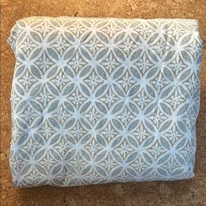 Geometric Tile Print Decorative Throw Pillow Cover - Mint and White